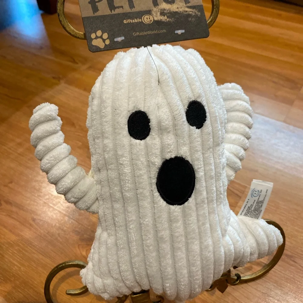 Brand New Giftable Ghost Dog Toy With Squeaker 9”.